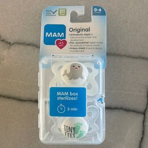 MAM pacifiers, never opened. 0-6 months.